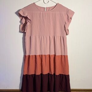 Colorful Tiered Kids Dress